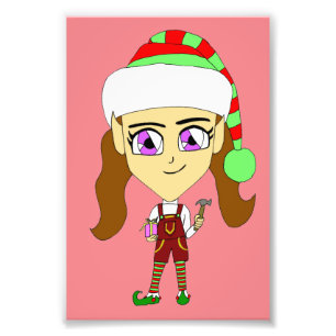 Chibi elf fotodruck