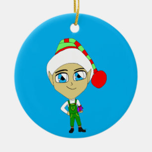 Chibi elf keramik ornament