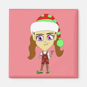 Chibi elf magnet