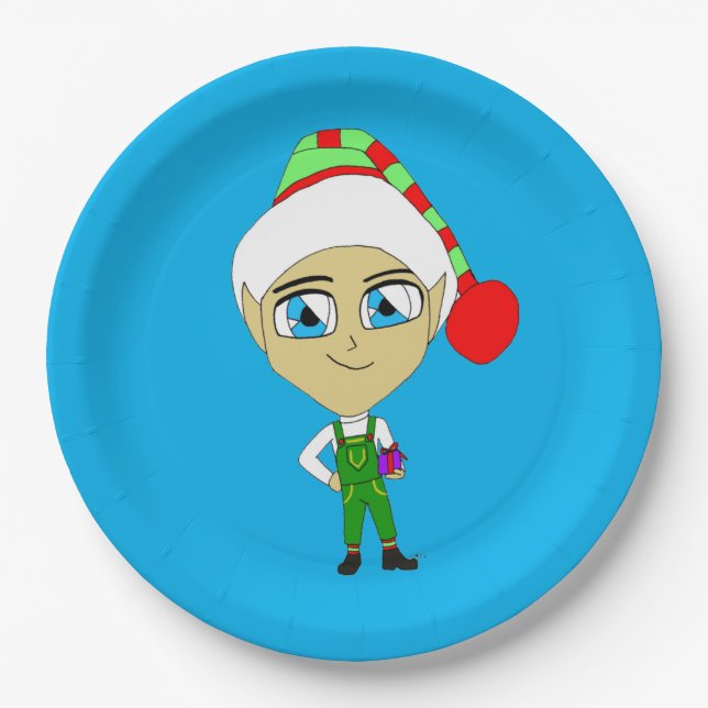 Chibi elf pappteller (Vorderseite)