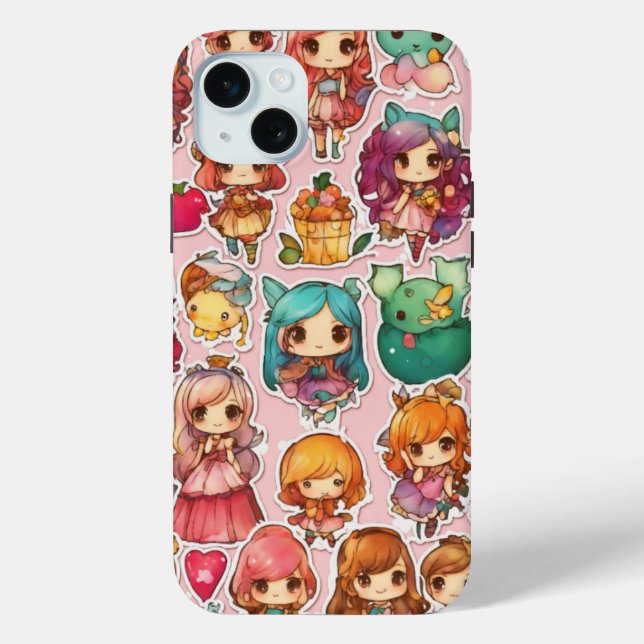 Chibi Fairytale Magic Whimsical Art Case-Mate iPhone Hülle (Rückseite)