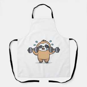 Chibi Faultier Fitnessstudio Misserfolg � Cute Kaw Schürze