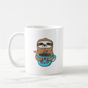 Chibi Faultier Kaffee Liebhaber � Süßes Kawaii Fau Kaffeetasse