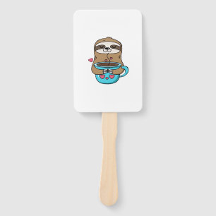 Chibi Faultier Kaffeeliebhaber � Cute Kawaii Fault Fächer