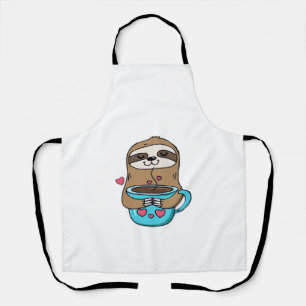 Chibi Faultier Kaffeeliebhaber � Cute Kawaii Fault Schürze