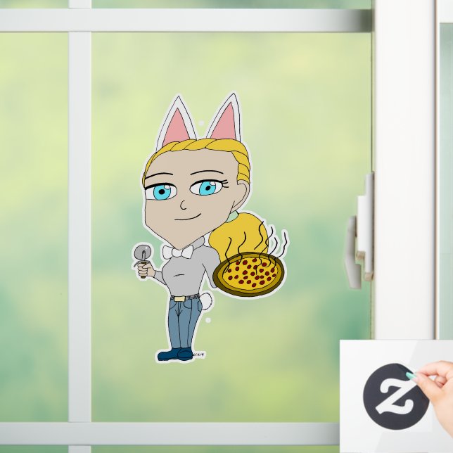Chibi Fensteraufkleber (Zuhause)