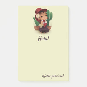Chibi flamenco in spanischer Sprache Post-it Klebezettel