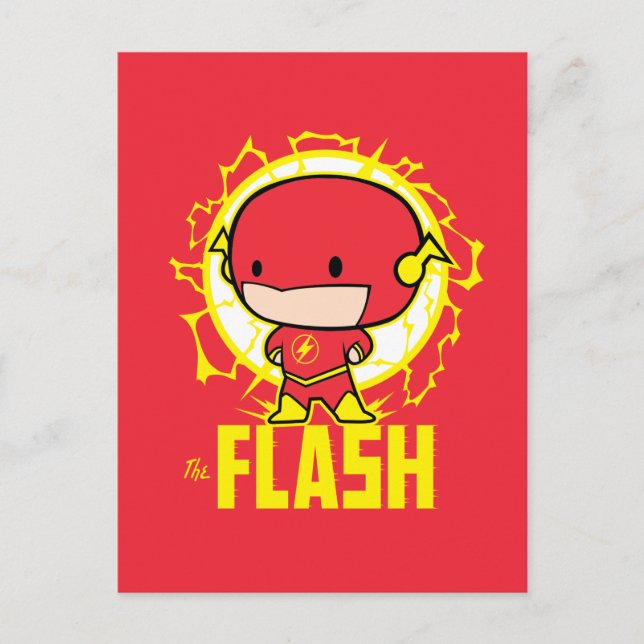 Chibi Flash mit Strom Postkarte (Vorderseite)