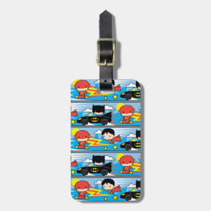 Chibi Flash, Superman und Batman Racing Pattern Gepäckanhänger