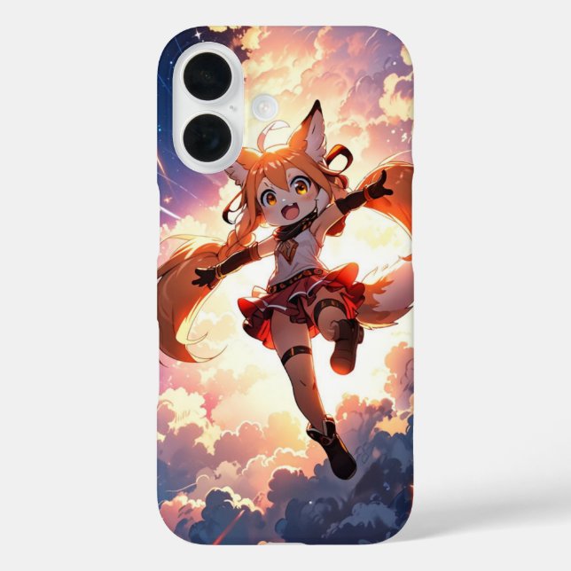 Chibi Fox Girl iPhone 16 Hülle (Rückseite)