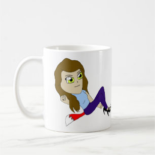 chibi foxy fille café tasse