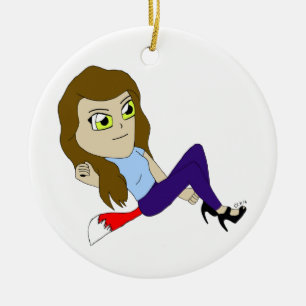Chibi Foxy Girl Keramik Ornament