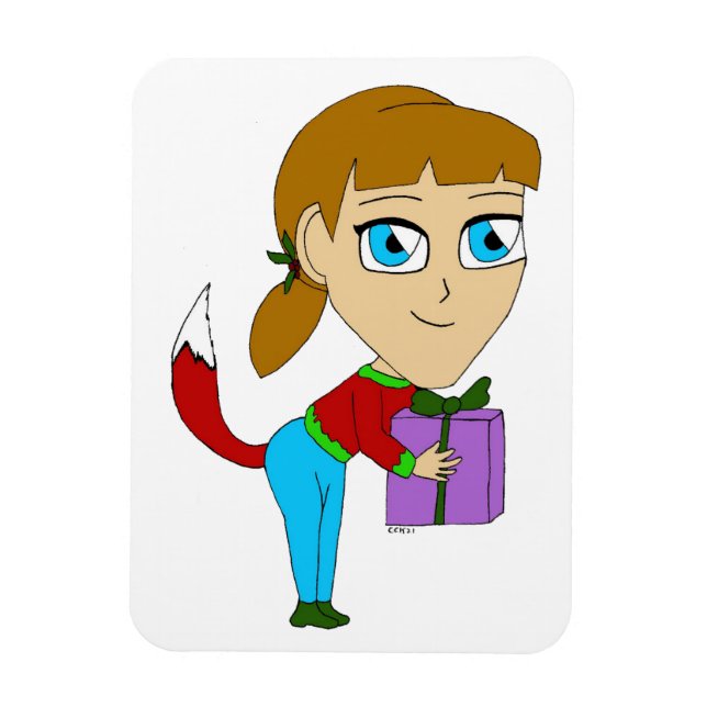 Chibi Foxy Girl Magnet (Vertikal)