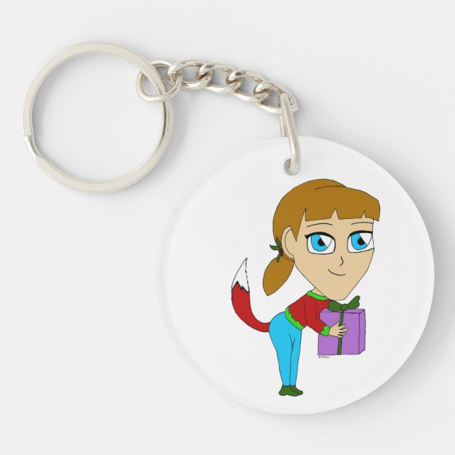 Chibi Foxy Girl Schlüsselanhänger (Vorderseite)