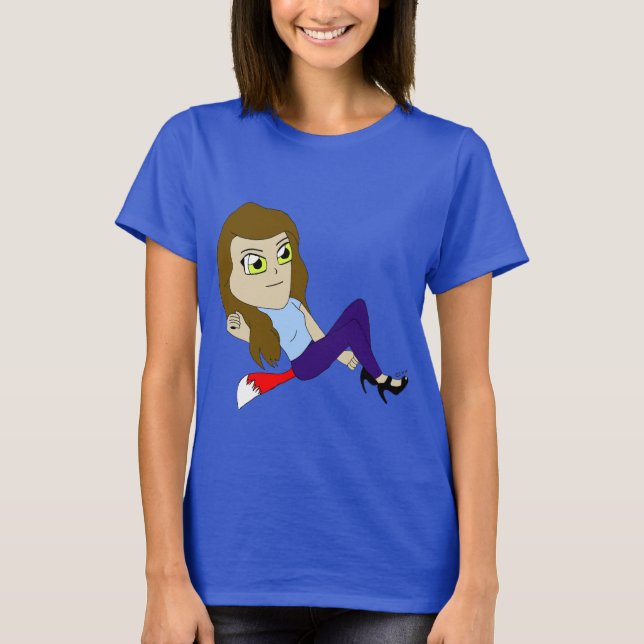 chibi Fuchs Mädchen  T-Shirt (Vorderseite)