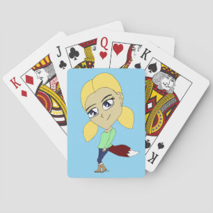 Chibi-Fuchsmädchen Spielkarten