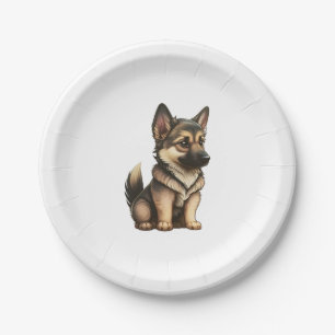 Chibi German Shepherd Pappteller
