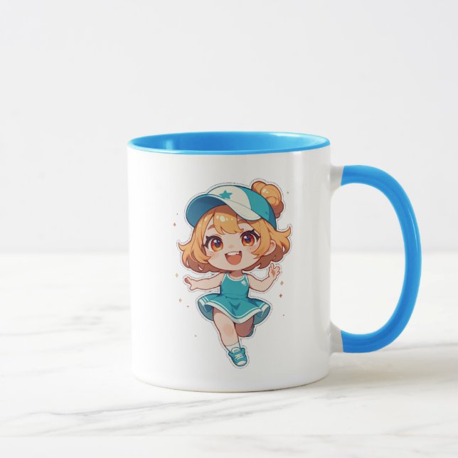 Chibi Girl Sporty Tasse (Rechts)
