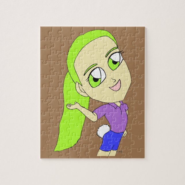 chibi girl with a bunny tail   button (Vertikal)
