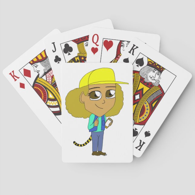 chibi girl with a tiger tail spielkarten (Rückseite)
