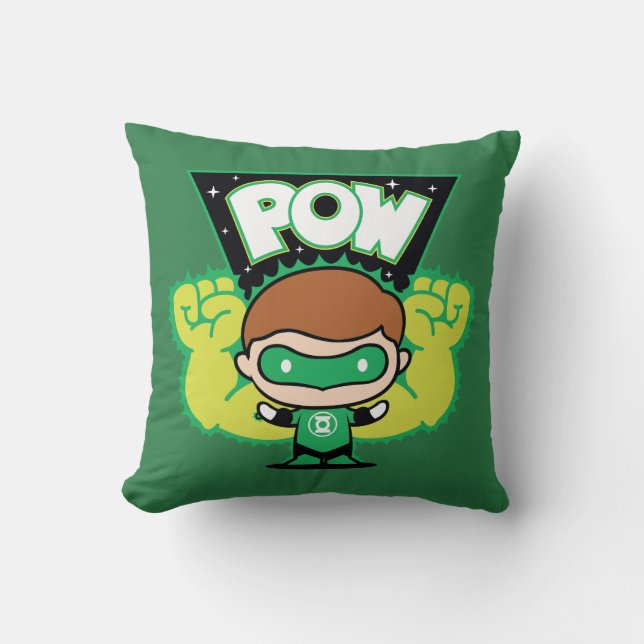 Chibi Green Lantern bilden Riesenfisten Kissen (Vorderseite)