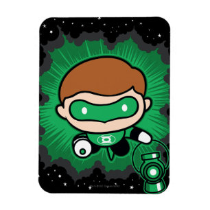 Chibi Green Lantern fliegt durch den Weltraum Magnet