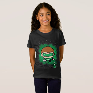 Chibi grüne Laterne, die durch den Raum fliegen T-Shirt