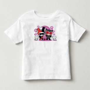 Chibi Harley Quinn & Chibi Catwoman mit Katzen Kleinkind T-shirt