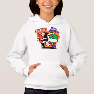 Chibi Harley Quinn & Chibi Joker Hearts Hoodie