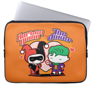 Chibi Harley Quinn & Chibi Joker Herz Laptopschutzhülle