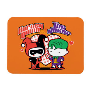 Chibi Harley Quinn & Chibi Joker Herzen Magnet