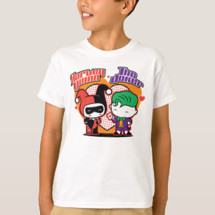 Chibi Harley Quinn & Chibi Joker Herzlich Willkomm T-Shirt