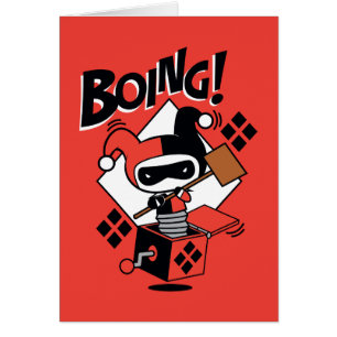 Chibi Harley-Quinn-in-A-Box mit Hammer