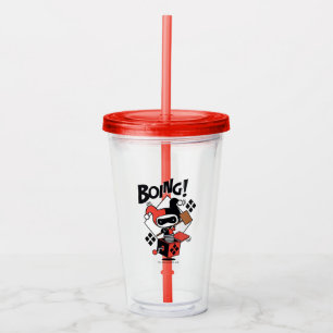 Chibi Harley-Quinn-in-A-Box mit Hammer Acryltrinkbecher