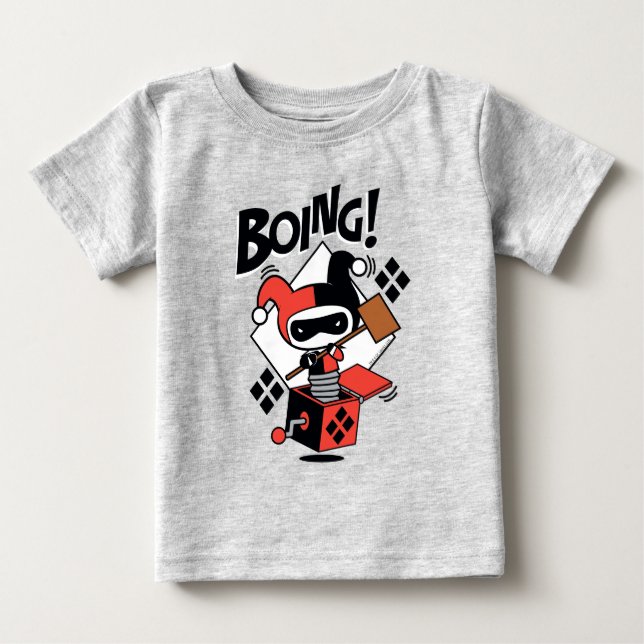 Chibi Harley-Quinn-in-A-Box mit Hammer Baby T-shirt (Vorderseite)