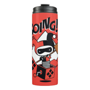 Chibi Harley-Quinn-in-A-Box mit Hammer Thermosbecher