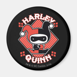 Chibi Harley Quinn macht den Spagat Magnet