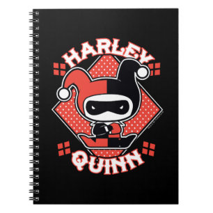 Chibi Harley Quinn spaltet Notizblock