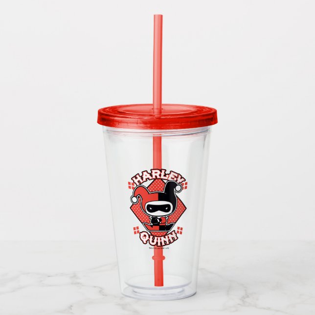 Chibi Harley Quinn Splits Acryltrinkbecher (Vorderseite)