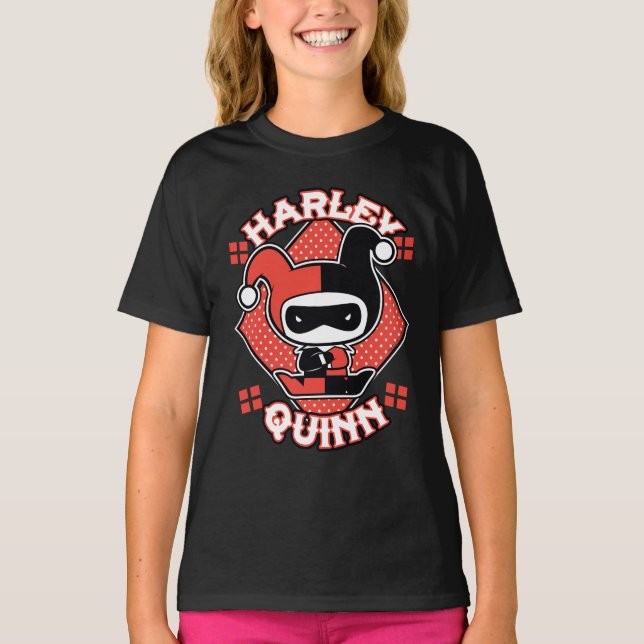 Chibi Harley Quinn Splits T-Shirt (Vorderseite)
