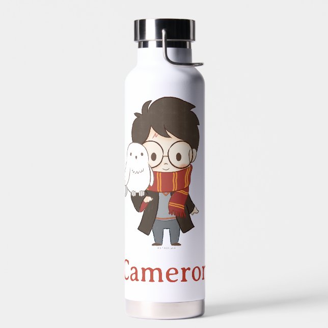 Chibi HARRY POTTER™ & Hedwig Trinkflasche (Links)