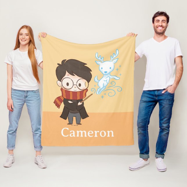 Chibi HARRY POTTER™ Patronus Fleecedecke (Beispiel)