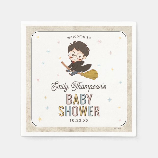 Chibi Harry Potter Wizard Baby Shower Serviette (Vorderseite)