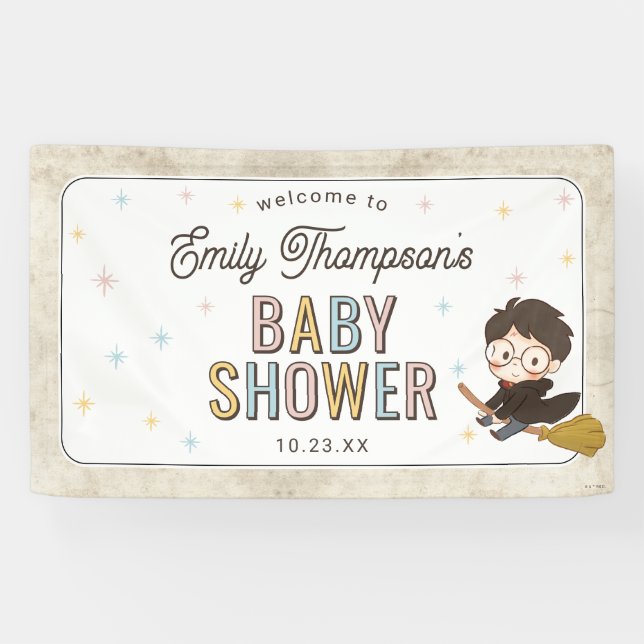 Chibi Harry Potter Zauberer-Baby-Party Banner (Horizontal)