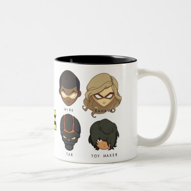 Chibi Held-Tasse Zweifarbige Tasse (Rechts)