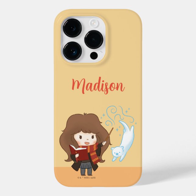 Chibi Hermione Granger Patronus Case-Mate iPhone 14 Pro Hülle (Rückseite)