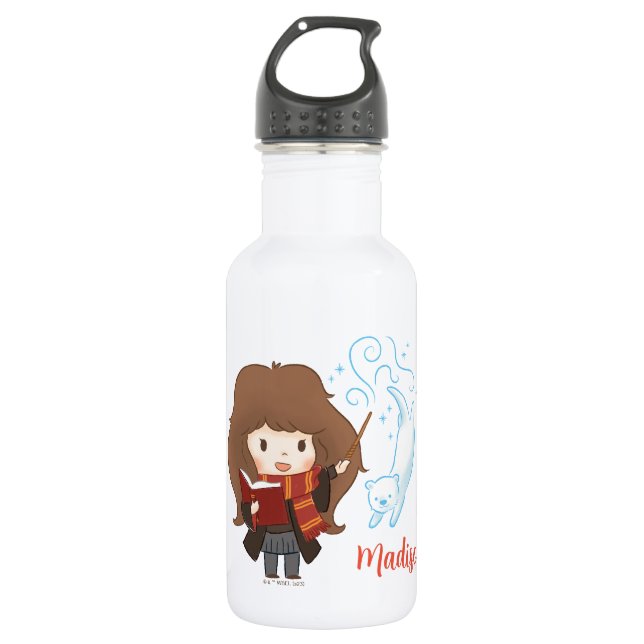 Chibi Hermione Granger Patronus Edelstahlflasche (Vorderseite)