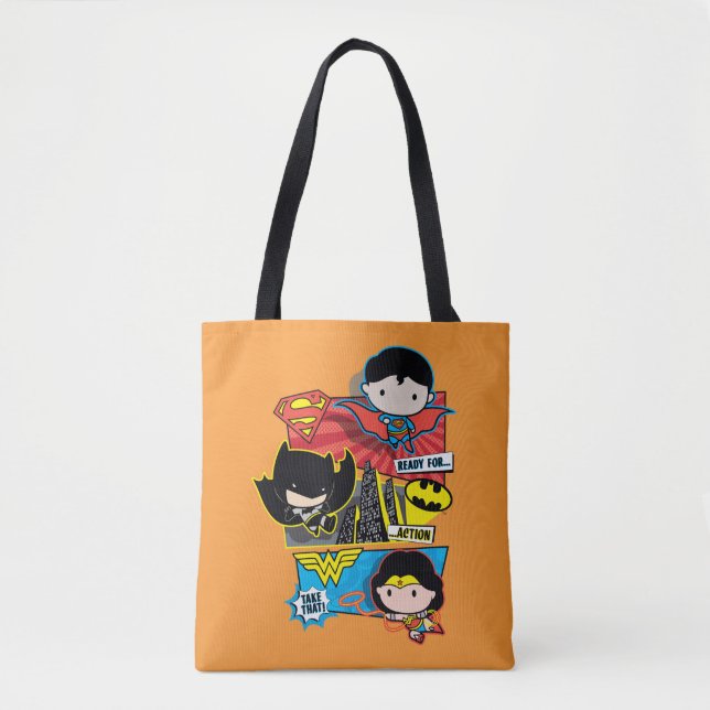 Chibi Heroes bereit zum Handeln! Tasche (Vorderseite)