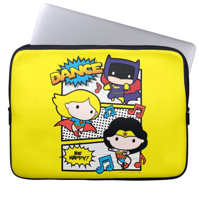 Chibi Heroes Tancing Laptopschutzhülle (Vorderseite)