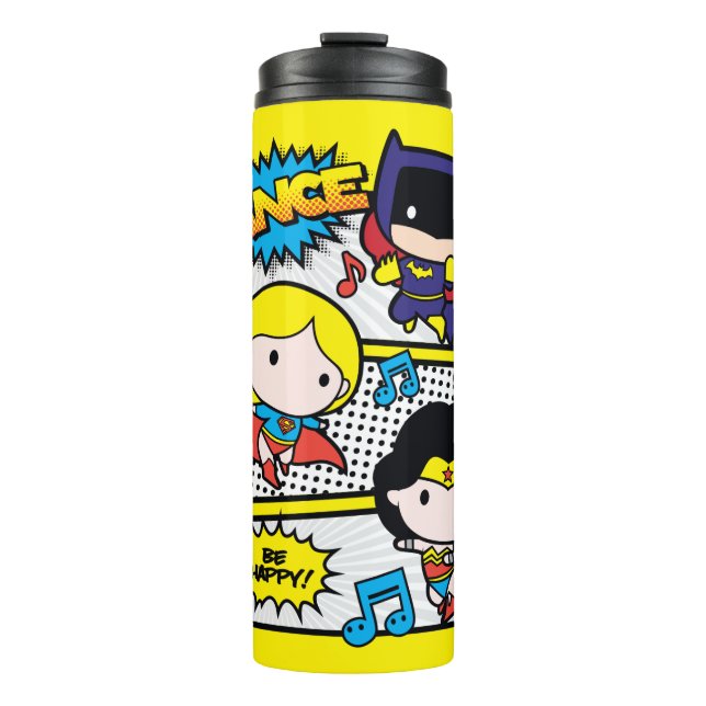 Chibi Heroes Tancing Thermosbecher (Vorderseite)